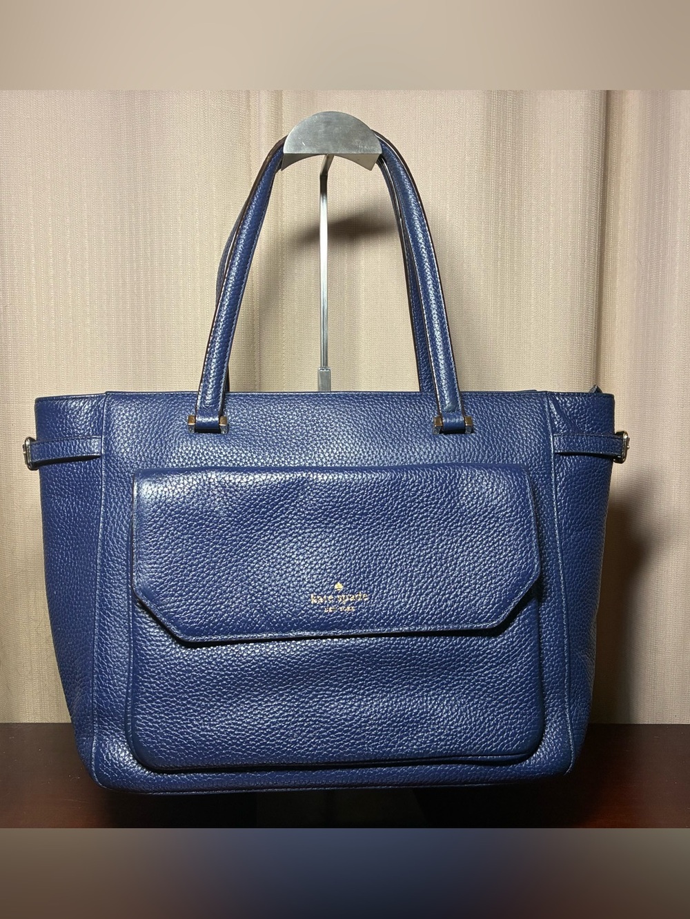 kate spade Pebbled Leather Tote with Front Flap Pocket